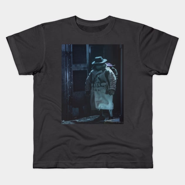 Raphael Trenchcoat Kids T-Shirt by dagobah_days